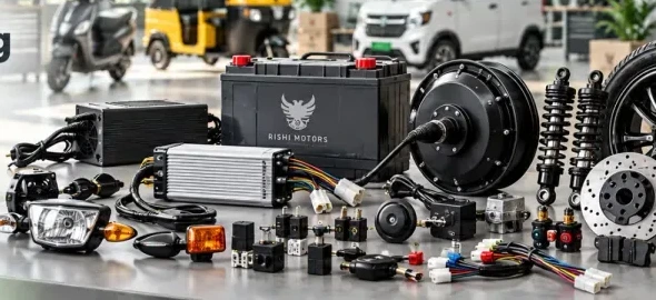 Rishi Motors EV spare parts for two-wheelers, three-wheelers and four-wheelers