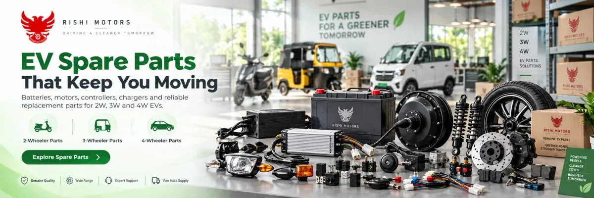 Rishi Motors EV spare parts for two-wheelers, three-wheelers and four-wheelers