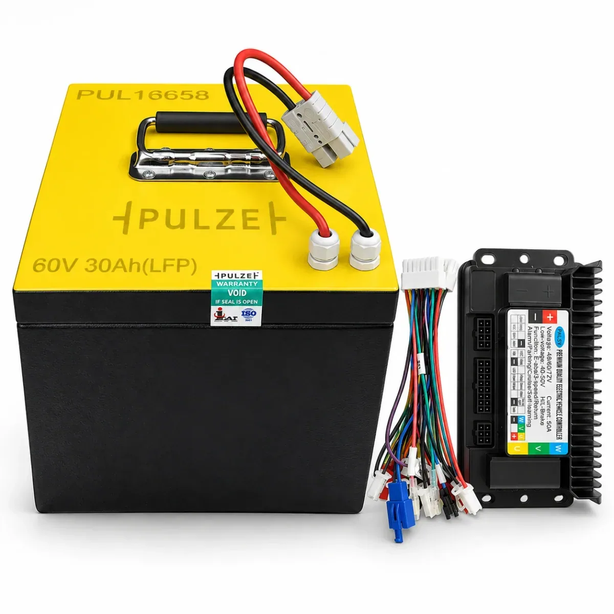 Rishi Motors lithium battery pack with EV controller